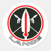 Lance Missile Ronde Sticker (Voorkant)