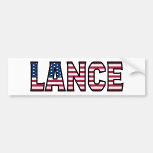 Lance Naam Voornaam USA Sticker Auto