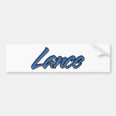 Lance Name blue Aufkleber Sticker Autoaufkleber (Voorkant)