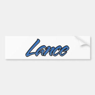 Lance Name blue Aufkleber Sticker Autoaufkleber