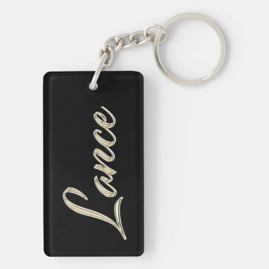 Lance Name whitegold Schlüsselanhänger Anhänger Sleutelhanger (achterkant)