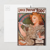 Lance parfum Rodo van Alphonse Mucha Briefkaart (Voorkant / Achterkant)