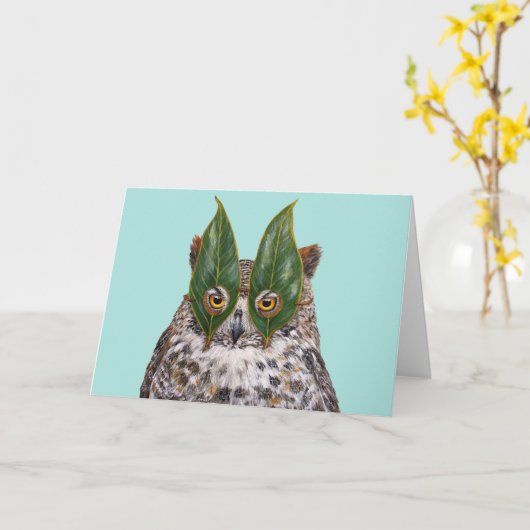 Lance the owl card kaart (Gele Bloem)