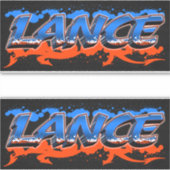 Lance Vorname Name Graffiti Aufkleber Sticker (Voorkant)