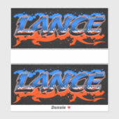 Lance Vorname Name Graffiti Aufkleber Sticker (Vel)