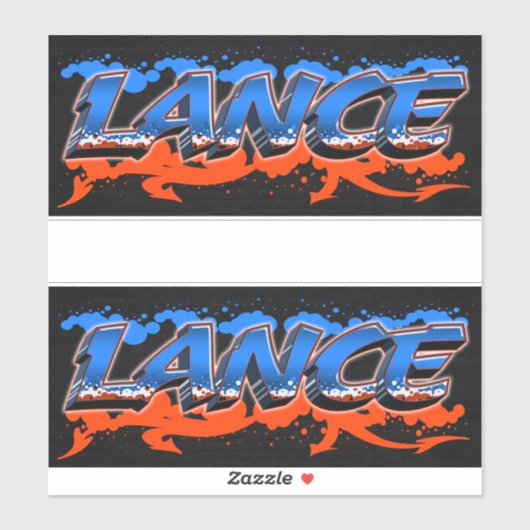 Lance Vorname Name Graffiti Aufkleber Sticker (Vel)