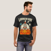 Lanceer Dag Raket Ruimte Lancering Stem Wetenschap T-shirt (Voorkant volledig)