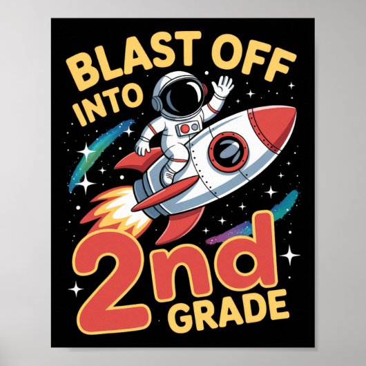 Lanceer in de 2e klas ruimte terug naar school Sec Poster (Voorkant)