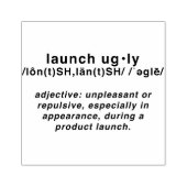 Lanceer lelijke rubberen stempel (Afrduk)