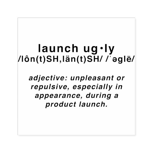 Lanceer lelijke rubberen stempel (Afrduk)