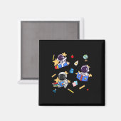 Lanceer naar leren Terug naar school astronaut Magneet (Voorkant / Achterkant)