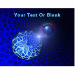 Lanceerbuis Fotobeeldje Magneet<br><div class="desc">Een enigszins gewijzigde, blauwe, fractale afbeelding die lijkt op een holle cilinder die aan één uiteinde open is voor het vacuüm van de ruimte waar een brandende ster te zien is. Een bol met dezelfde fractale afbeelding verschijnt op de voorgrond alsof deze door de cilinder beweegt. Voeg uw eigen tekst...</div>