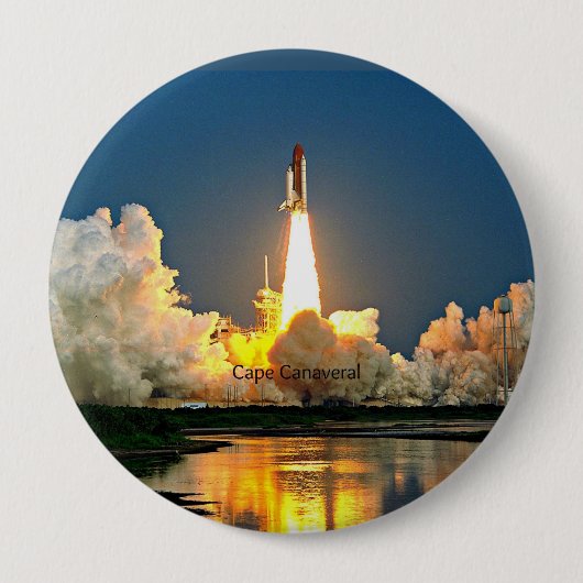 Lanceerplatform Cape Canaveral Florida Ronde Button 4,0 Cm (Voorkant)