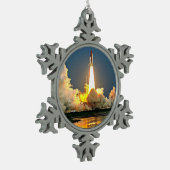 Lanceerplatform Cape Canaveral Florida Tin Sneeuwvlok Ornament (Links)