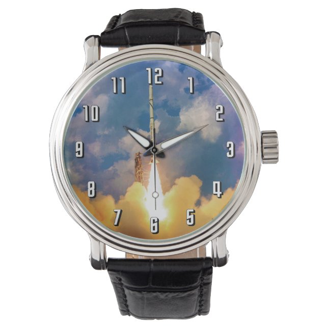 Lanceerstart NASA Scout-raket Horloge (Voorkant)
