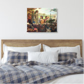 Lancelot en Guinevere Canvas Afdruk (Insitu (Slaapkamer))