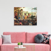 Lancelot en Guinevere Canvas Afdruk (Insitu (Woonkamer))