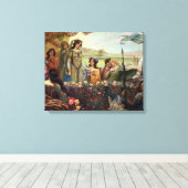 Lancelot en Guinevere Canvas Afdruk (Insitu (Houten vloer))