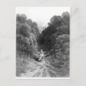 Lancelot nadert het kasteel in Astolat Briefkaart (Voorkant)