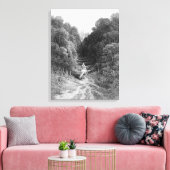 Lancelot nadert het kasteel in Astolat Canvas Afdruk (Insitu (Woonkamer))