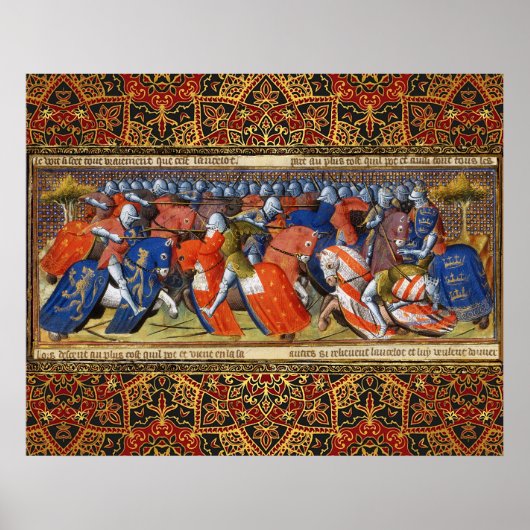 Lancelot van het Meer in het toernooi van Camelot Poster (Voorkant)