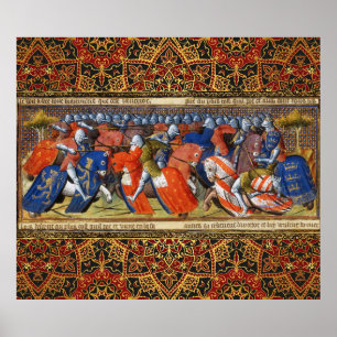 Lancelot van het meer in het toernooi van Camelot Poster
