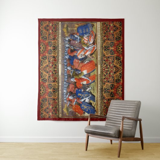 Lancelot van het meer in het toernooi van Camelot Wandkleed (In situ)