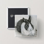 Lancelot Vierkante Button 5,1 Cm (Voorkant /achterkant)