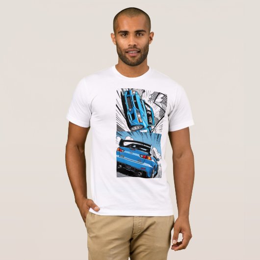 Lancer | Auto Shirt Katoen T-shirt | Zuiger en dra (Voorkant volledig)