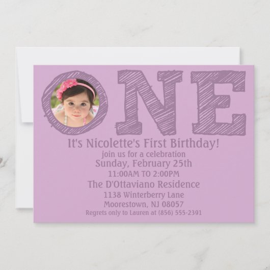 Lancer de Big One Foto First Birthday Party Kaart (Voorkant)