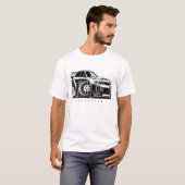 Lancer Evolution IV Evo Toon Art Car Enthusiast T-shirt (Voorkant volledig)
