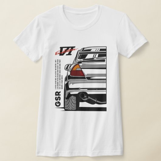 Lancer Evolution VI GSR T-shirt (Laagn)