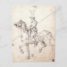 Lancer op Horseback van Albrecht Durer Briefkaart