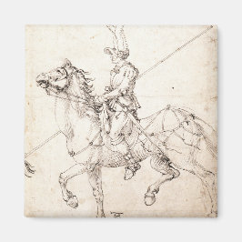 Lancer op Horseback van Albrecht Durer Magneet