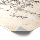 Lancer op Horseback van Albrecht Durer Poster (Hoek)