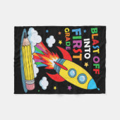 Lancering in de 1e klas eerste schooldag fleece deken (Voorkant (Horizontaal))