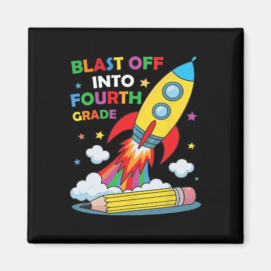 Lancering in de vierde klas eerste schooldag magneet (Voorkant)