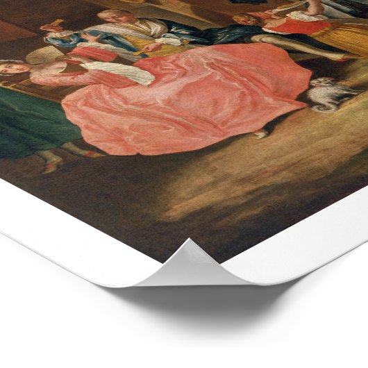 Lancering in het land (olie op doek) poster (Hoek)