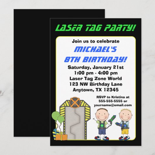 Lancering Label op feestdag Kaart (Voorkant / Achterkant)