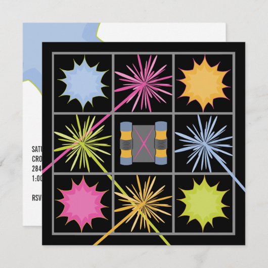 Lancering Label op feestdag Kaart (Voorkant / Achterkant)