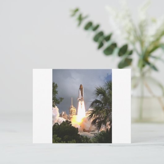 lancering met palmen briefkaart (Staand voorkant)