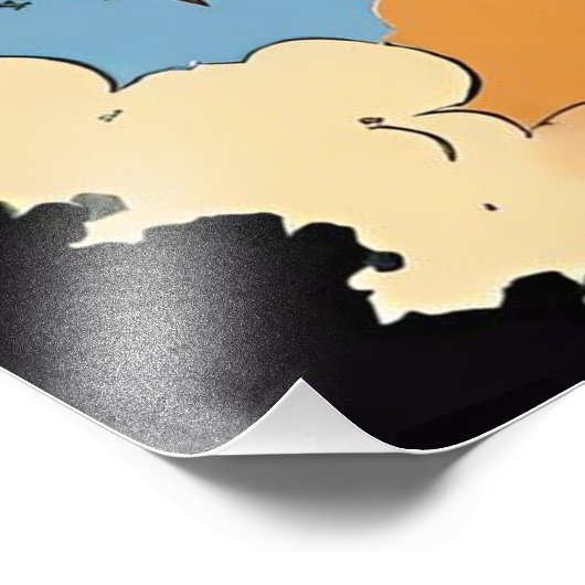 Lancering ruimteraket retro Glossy Poster (Hoek)