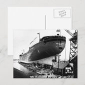 Lancering van de Edmund Fitzgerald 6-8-1958 (#1) Briefkaart (Voorkant / Achterkant)