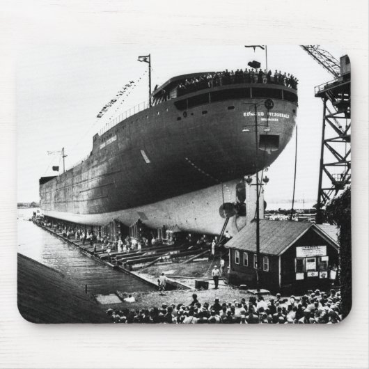 Lancering van de Edmund Fitzgerald 6-8-1958 (#1) Muismat (Voorkant)
