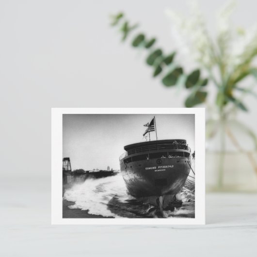 Lancering van de Edmund Fitzgerald 6-8-1958 (#3) Briefkaart (Staand voorkant)