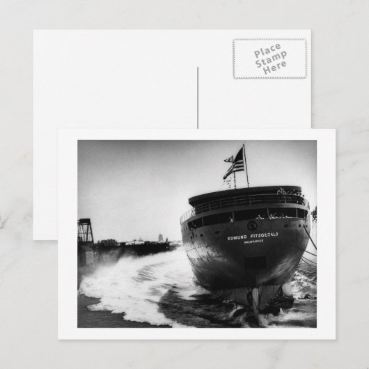 Lancering van de Edmund Fitzgerald 6-8-1958 (#3) Briefkaart (Voorkant / Achterkant)