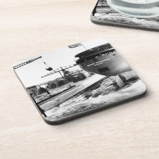 Lancering van de Edmund Fitzgerald Mighty Fitz Bier Onderzetter (Linkerzijde)