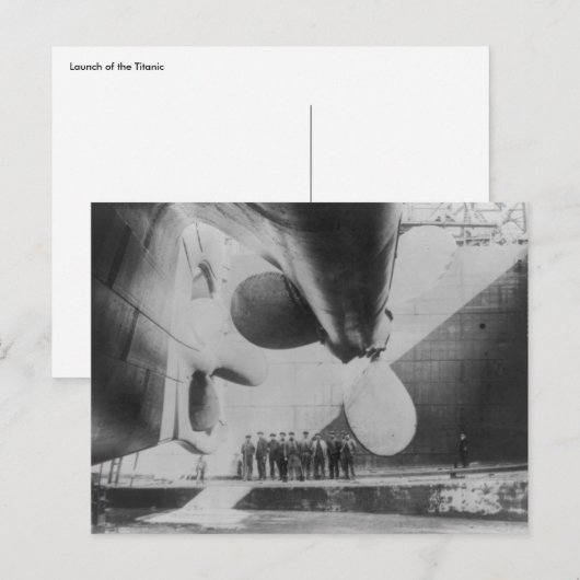 Lancering van het Titanic-Briefkaart Briefkaart (Voorkant / Achterkant)