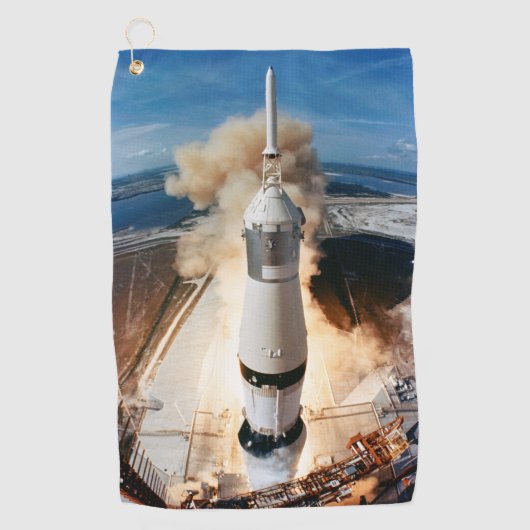 lancering van Saturn V-raket 1969 Apollo-ruimtevaa Golfhanddoek (Voorkant)