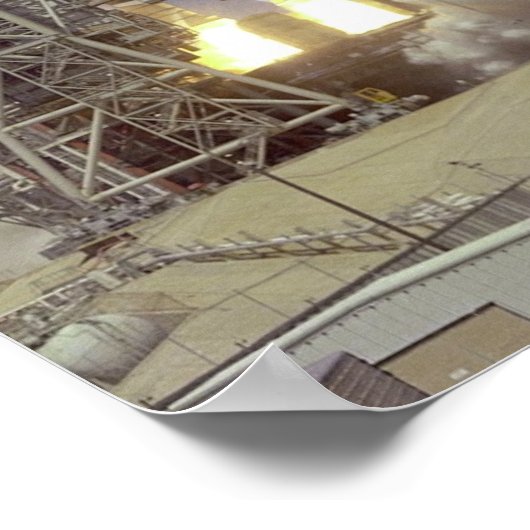 Lancering van Space Shuttle Challenger (STS-6) Poster (Hoek)